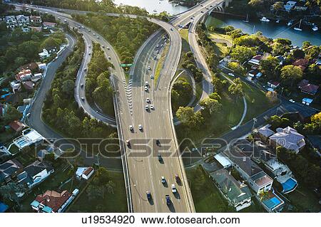 Aerial view of state route 21 and state route 40 in Huntleys Point, Australia. View Large Photo Image Stock Image - Aerial view of state route 21 and state route 40 in Huntleys Point, Australia.. Fotosearch