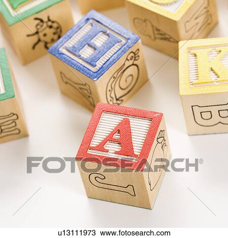 Stock Image - Alphabet building block toys.. Fotosearch