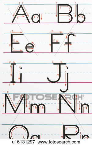 Stock Photo - Alphabet handwriting practice work sheet.. Fotosearch