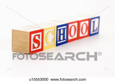 Alphabet toy building blocks spelling the word school. View Large Photo Image Stock Image - Alphabet toy building blocks spelling the word school.. Fotosearch