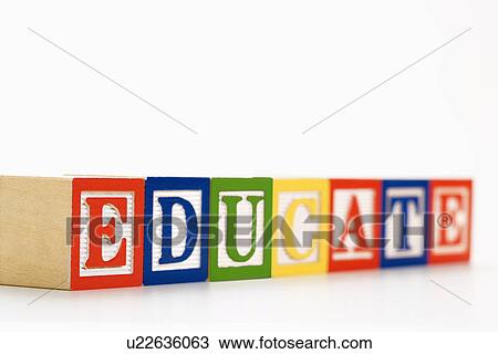 Alphabet toy building blocks spelling the word educate. View Large Photo Image Stock Image - Alphabet toy building blocks spelling the word educate.. Fotosearch