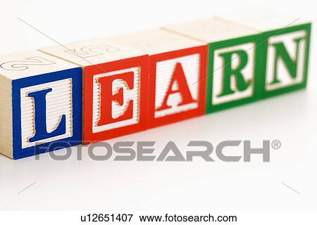 Alphabet toy building blocks spelling the word learn View Large Photo Image Stock Photo - Alphabet toy building blocks spelling the word learn. Fotosearch