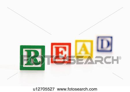 Alphabet toy building blocks spelling the word read. View Large Photo Image Stock Photo - Alphabet toy building blocks spelling the word read.. Fotosearch