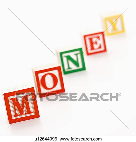 Alphabet toy building blocks spelling the word money. View Large Photo Image Stock Photograph - Alphabet toy building blocks spelling the word money.. Fotosearch