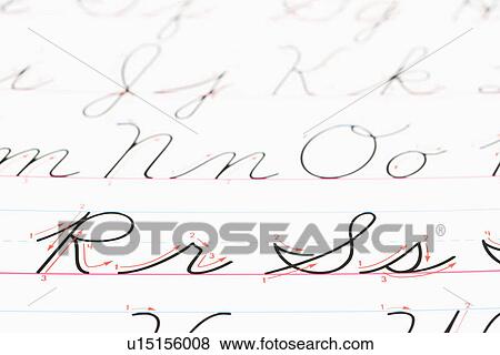 Close up of cursive handwriting practice page. View Large Photo Image Stock Photo - Close up of cursive handwriting practice page.. Fotosearch