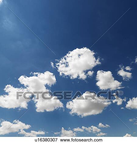 Cumulus cloud formation in blue sky. View Large Photo Image Stock Photo - Cumulus cloud formation in blue sky.. Fotosearch