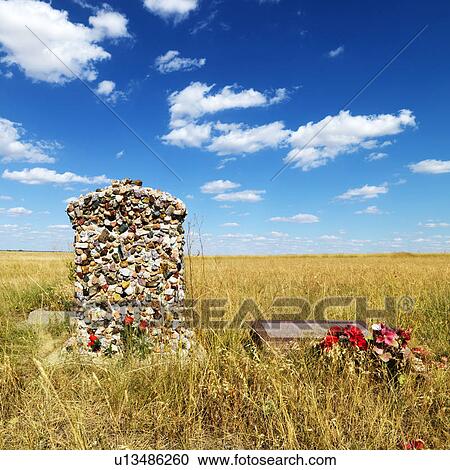 Headstone and grave marker in field View Large Photo Image Stock Image - Headstone and grave marker in field. Fotosearch
