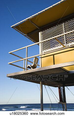 Lifeguard shack on beach on Surfers Paradise, Australia. View Large Photo Image Stock Image - Lifeguard shack on beach on Surfers Paradise, Australia.. Fotosearch