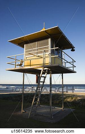 Lifeguard shack on beach on Surfers Paradise, Australia View Large Photo Image Stock Photography - Lifeguard shack on beach on Surfers Paradise, Australia. Fotosearch