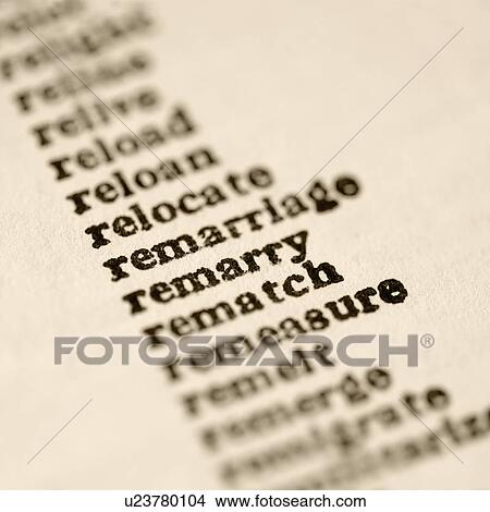 List of words in alphabetical order including words relocate and remarriage View Large Photo Image Picture - List of words in alphabetical order including words relocate and remarriage. Fotosearch