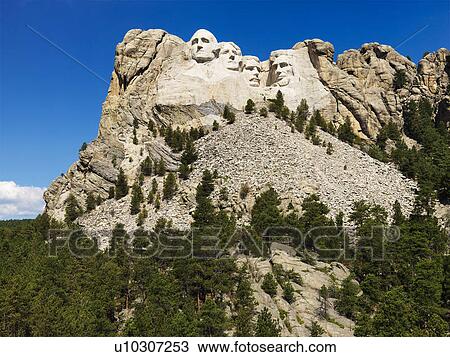 Mount Rushmore National Memorial with mountain and trees. View Large Photo Image Stock Image - Mount Rushmore National Memorial with mountain and trees.. Fotosearch