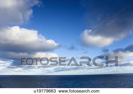 Ocean with cumulus clouds in Australia. View Large Photo Image Stock Image - Ocean with cumulus clouds in Australia.. Fotosearch