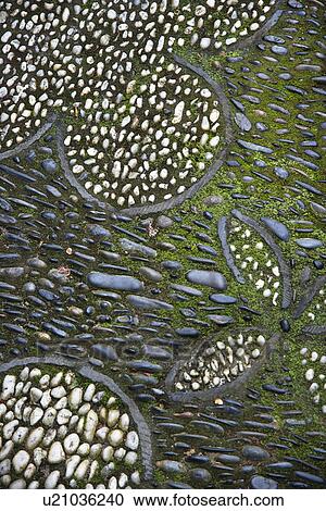 Outdoor mosaic made of pebbles and rocks in shape of flowers. View Large Photo Image Stock Image - Outdoor mosaic made of pebbles and rocks in shape of flowers.. Fotosearch