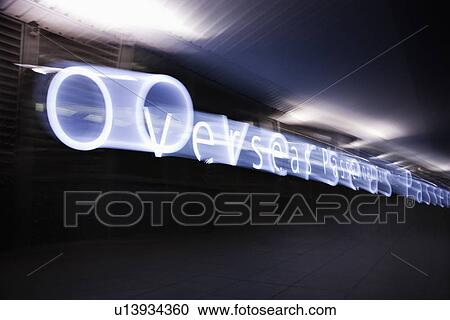 Stock Image - Overseas Passenger Terminal at night in Sydney, Australia.. Fotosearch