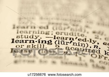 Selective focus of dictionary entry for the word learning. View Large Photo Image Stock Photograph - Selective focus of dictionary entry for the word learning.. Fotosearch