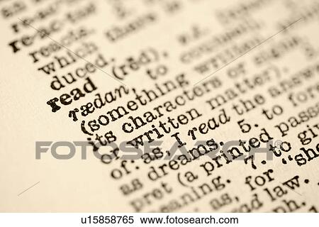Selective focus of dictionary entry for the word read View Large Photo Image Stock Photography - Selective focus of dictionary entry for the word read. Fotosearch