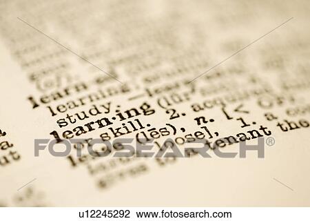 Selective focus of dictionary definition for the word learning. View Large Photo Image Stock Image - Selective focus of dictionary definition for the word learning.. Fotosearch