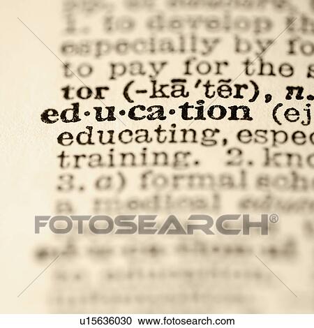 Selective focus of dictionary definition for the word education View Large Photo Image Stock Image - Selective focus of dictionary definition for the word education. Fotosearch