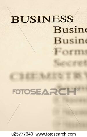 Selective focus of page with the word business and related categories View Large Photo Image Stock Image - Selective focus of page with the word business and related categories. Fotosearch
