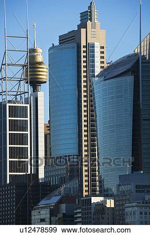 Skyscrapers and buildings in downtown Sydney, Australia View Large Photo Image Stock Photo - Skyscrapers and buildings in downtown Sydney, Australia. Fotosearch