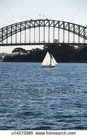 Sydney Harbour Bridge and sailboat in Sydney, Australia View Large Photo Image Stock Photography - Sydney Harbour Bridge and sailboat in Sydney, Australia. Fotosearch