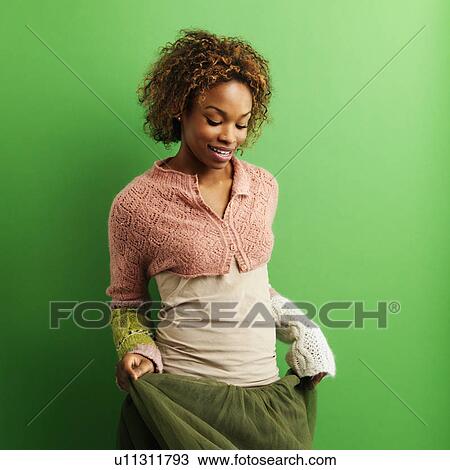Stock Image - Woman standing. Fotosearch