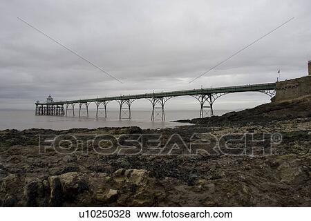 The old pier. Clevedon, Bristol, UK View Large Photo Image Stock Photo - The old pier. Clevedon, Bristol, UK. Fotosearch