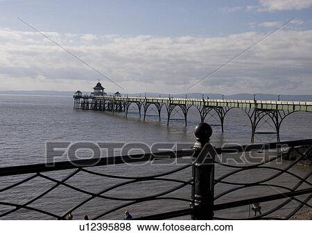 The old pier. Clevedon, Bristol, UK View Large Photo Image Stock Photo - The old pier. Clevedon, Bristol, UK. Fotosearch