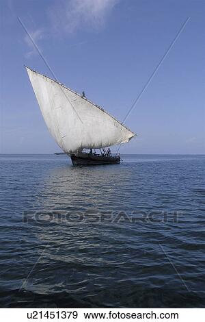 Traditional Dhow sailing boat. Pemba Island. Tanzania, East Africa. View Large Photo Image Stock Photo - Traditional Dhow sailing boat. Pemba Island. Tanzania, East Africa.. Fotosearch