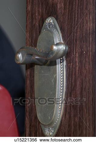 An æLÆ shaped door handle View Large Photo Image Stock Photograph - An æLÆ shaped door handle. Fotosearch