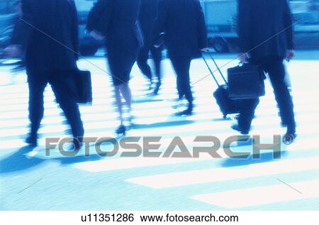 Stock Photograph - Businesspeople Crossing Street. Fotosearch
