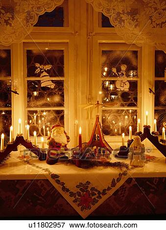 Christmas Window View Large Photo Image Stock Photo - Christmas Window. Fotosearch