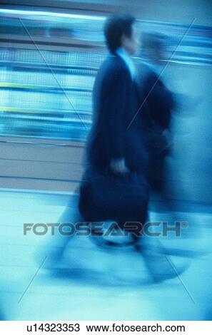 Stock Image - Commuters Walking. Fotosearch