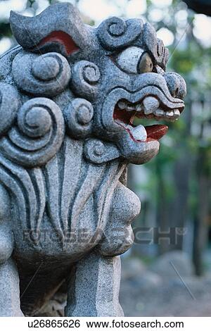 Stock Photograph - Japanese Stone Sculpture. Fotosearch