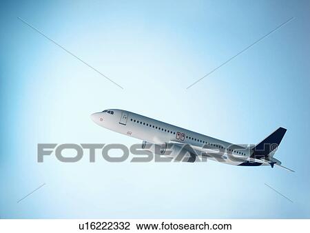 Stock Image - Model Airplane Taking Off. Fotosearch