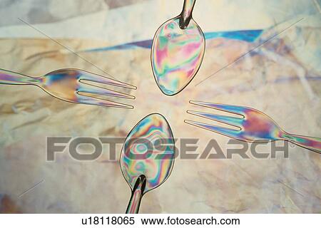 Stock Photography - Pair Of Spoons And Forks. Fotosearch