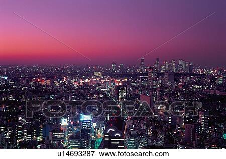 Stock Photo - Tokyo After Sunset. Fotosearch