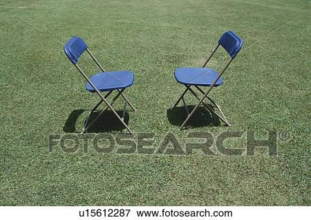 Stock Photo - Two Blue Chairs. Fotosearch