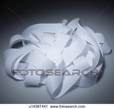 Stock Image - Adding Machine Tape in Pile. Fotosearch