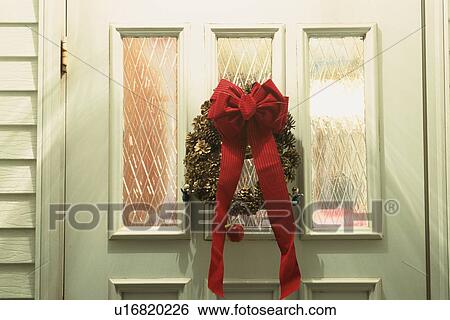 Christmas Wreath View Large Photo Image Stock Photograph - Christmas Wreath. Fotosearch