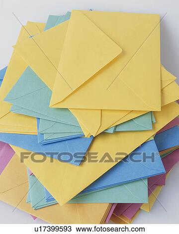 Stock Image - Colored Envelopes. Fotosearch