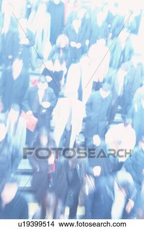 Picture - Crowd Of Commuters. Fotosearch