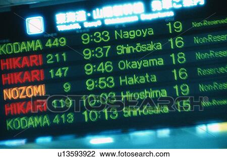 Stock Image - Departure Board. Fotosearch