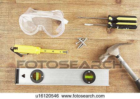 DIY Tools on Wood View Large Photo Image Stock Photograph - DIY Tools on Wood. Fotosearch