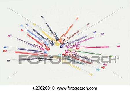 Stock Image - Multi-Colored Pens. Fotosearch