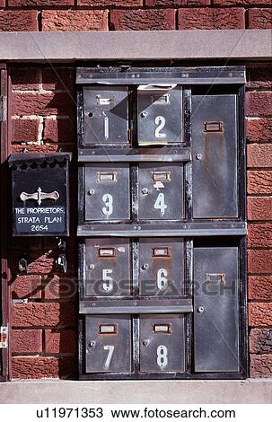 Stock Image - Old Mailboxes. Fotosearch