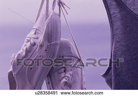 Stock Image - Sneakers Drying. Fotosearch