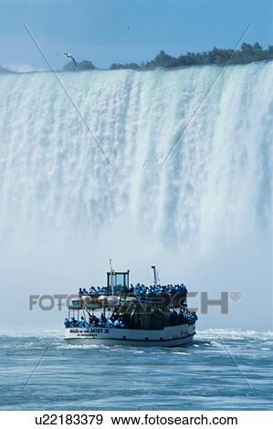 Tour Boat At Niagara Falls View Large Photo Image Stock Photo - Tour Boat At Niagara Falls. Fotosearch