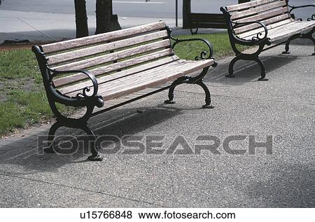 Stock Photo - Two Benches. Fotosearch