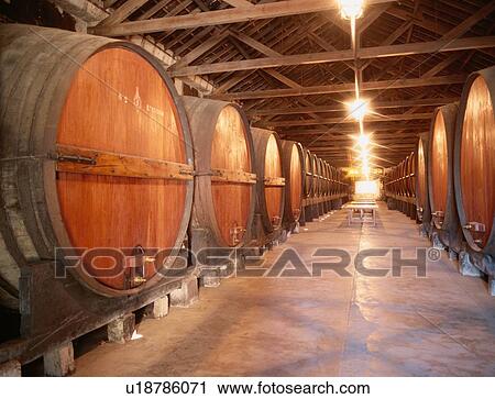 Stock Image - Vats Of Wine. Fotosearch